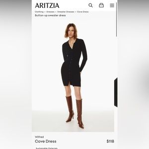 Aritzia Wilfred sweater Dress XS Black